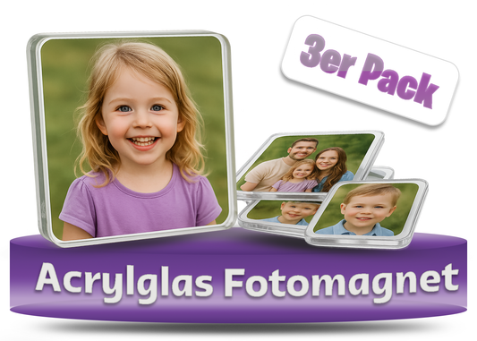 3x  Acrylglas FotoMagnet  5×5 cm