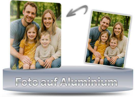 Foto auf Aluminium (20x25 cm)