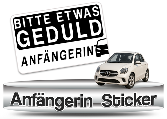 Anfängerin Autoaufkleber