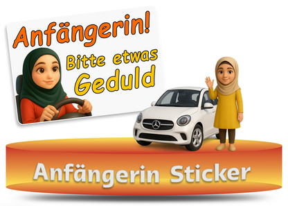 Anfängerin Magnet Aufkleber – 10×15 cm